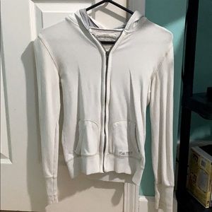 Aeropostale white zip up sweatshirt!